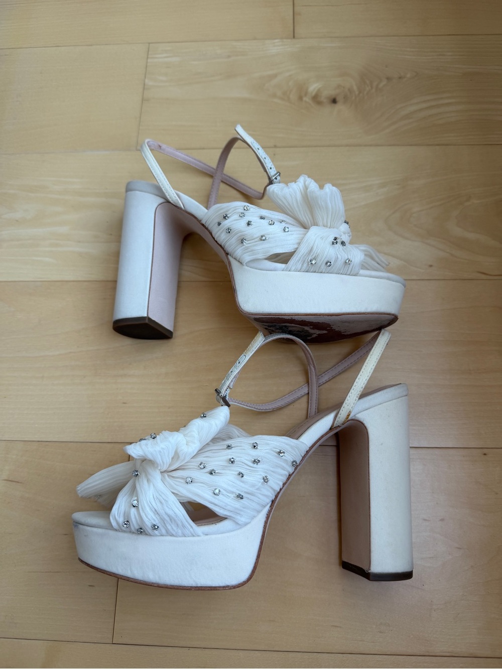 Loeffler Randall Natalia bow platform heels size 6